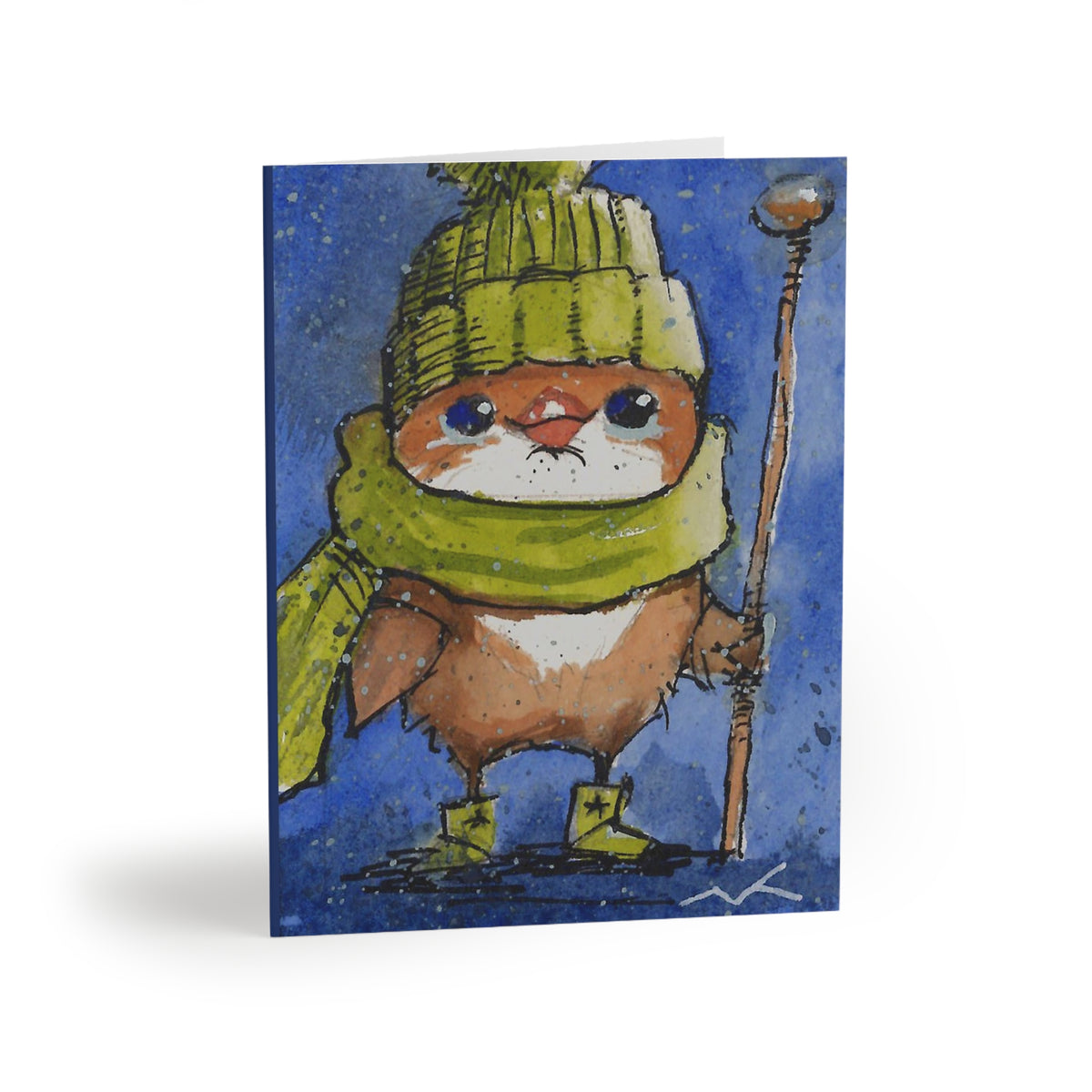 Whimsical Winter Bird Greeting Cards