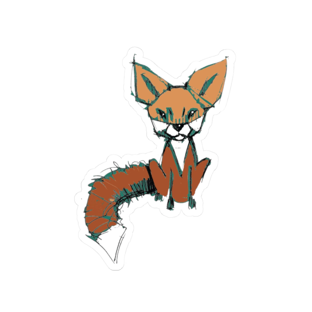 Cute Fox Kiss-Cut Sticker