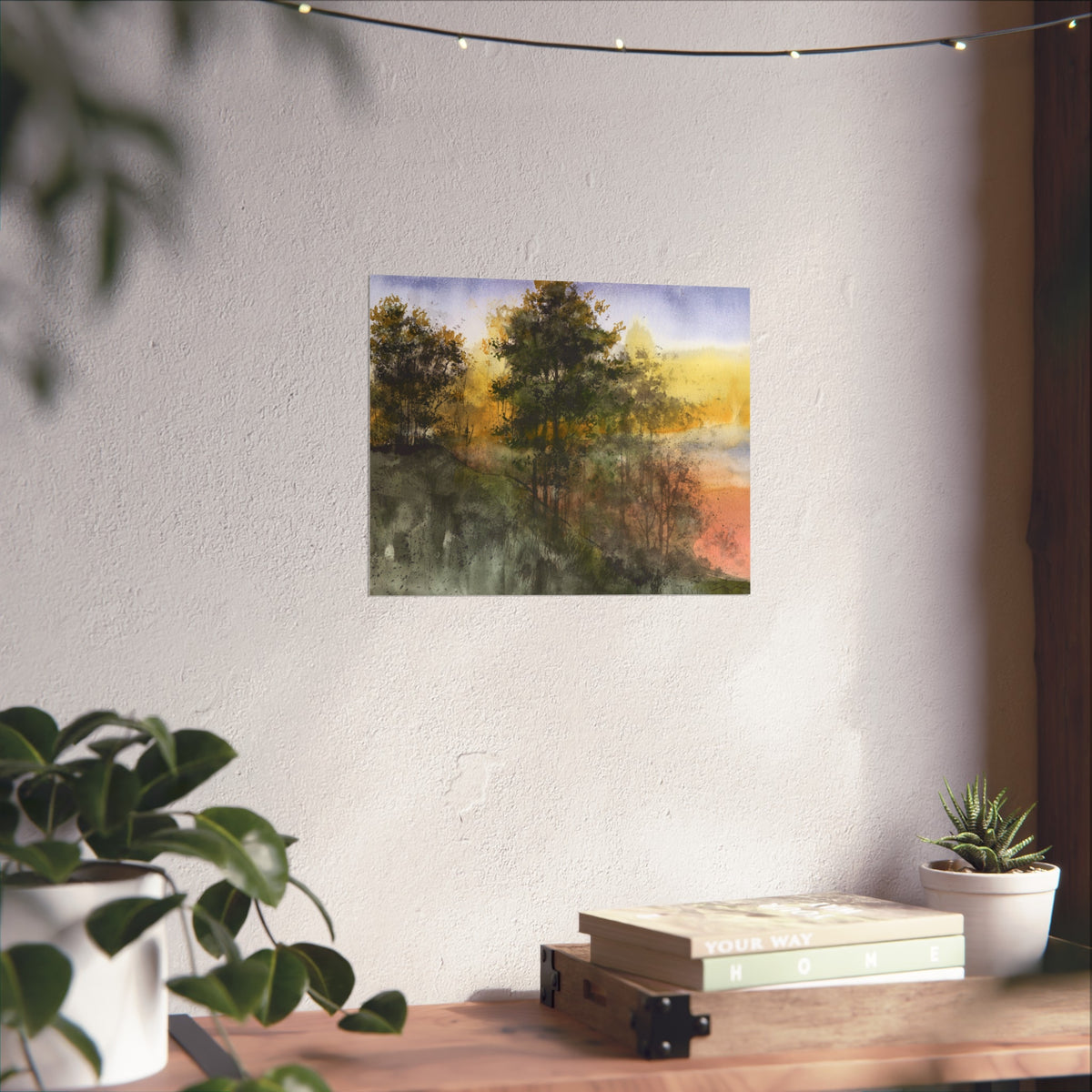 Fine Art Poster – Abstract Misty Forest Landscape Wall Art