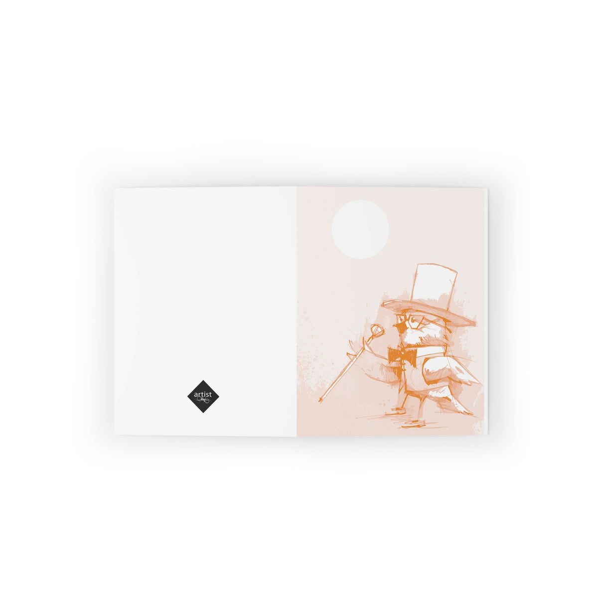 Whimsical Top Hat Bird- Greeting Cards