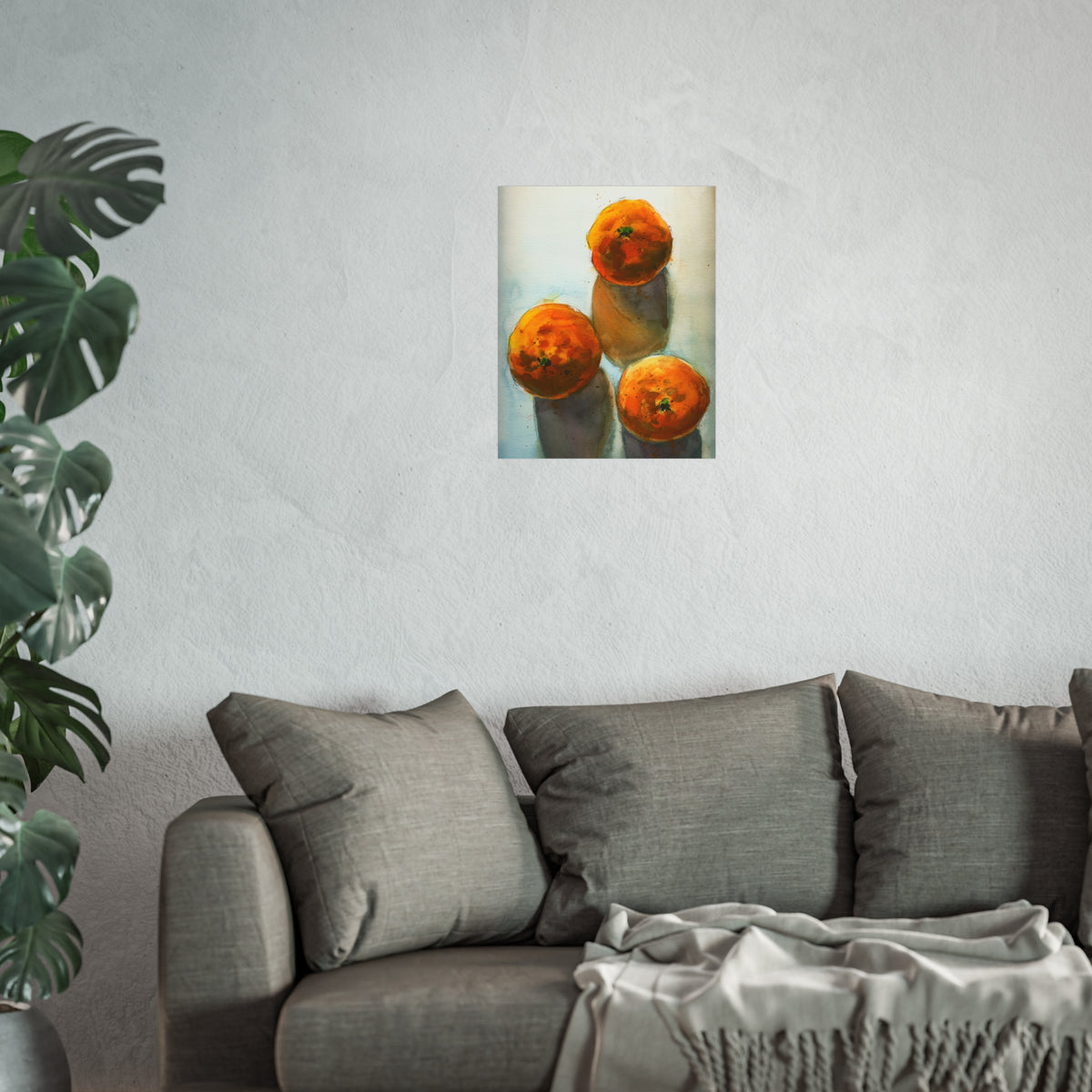 Fine Art Poster — Watercolor Oranges Still Life Print