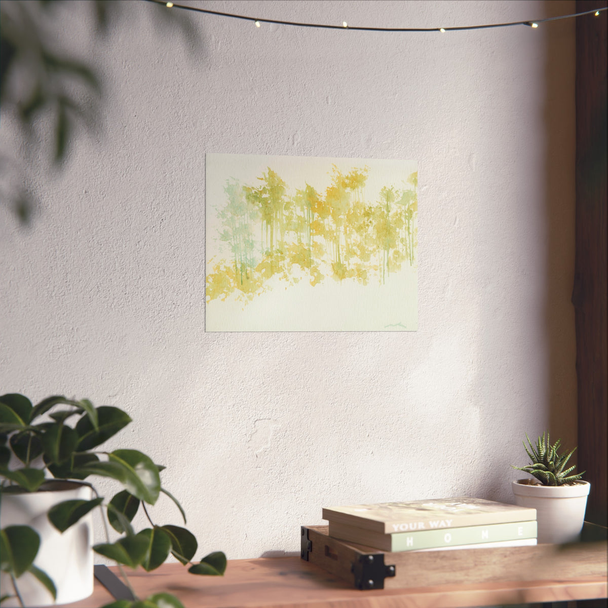 Fine Art Poster — Pastel Forest Watercolor Wall Art