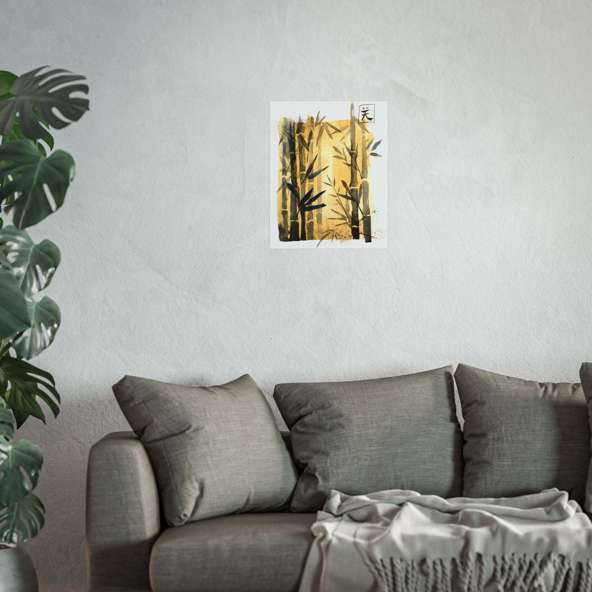 Fine Art Poster – Japanese Bamboo Forest Ink Wash Wall Art