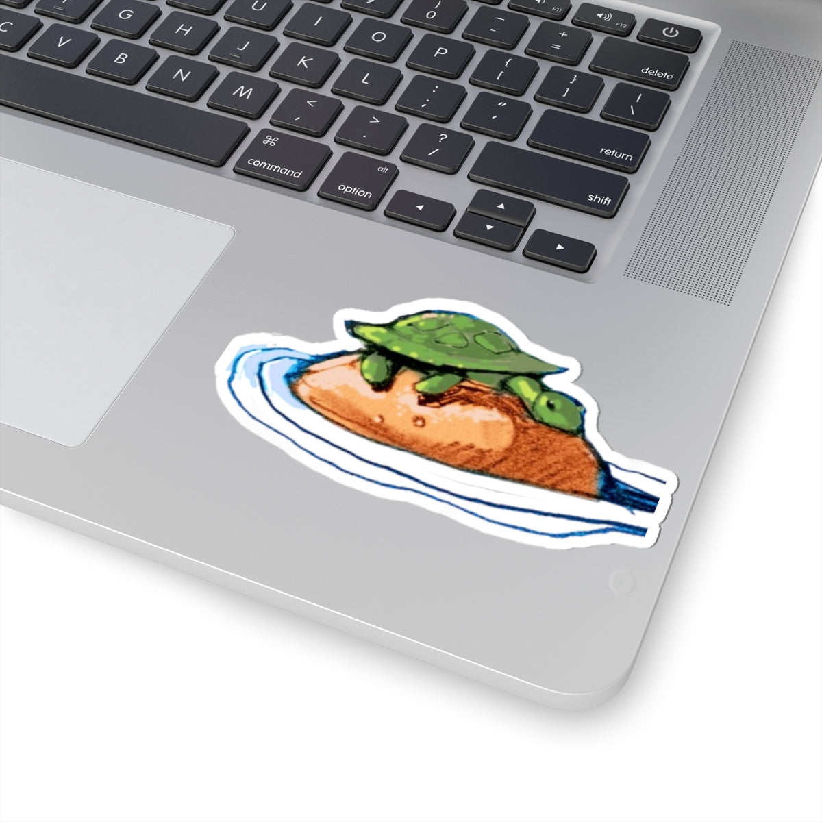 Turtle On Toast Sticker — Cute Kawaii Laptop Sticker (Kiss-Cut)