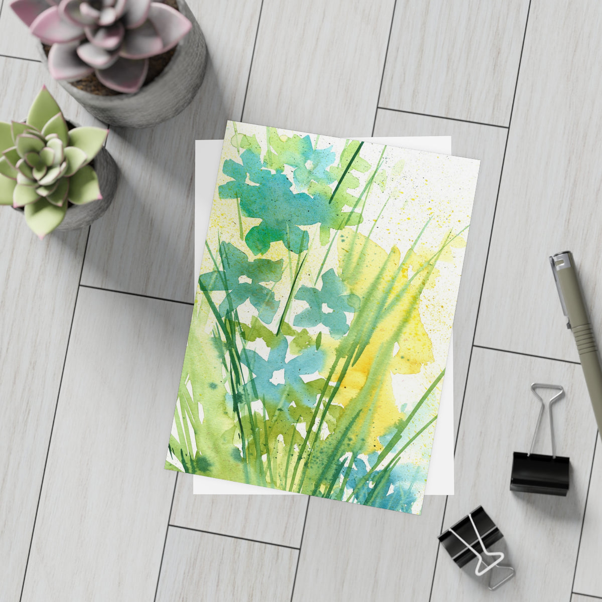 Spring - Watercolor Floral-Postcard Bundles (envelopes included)