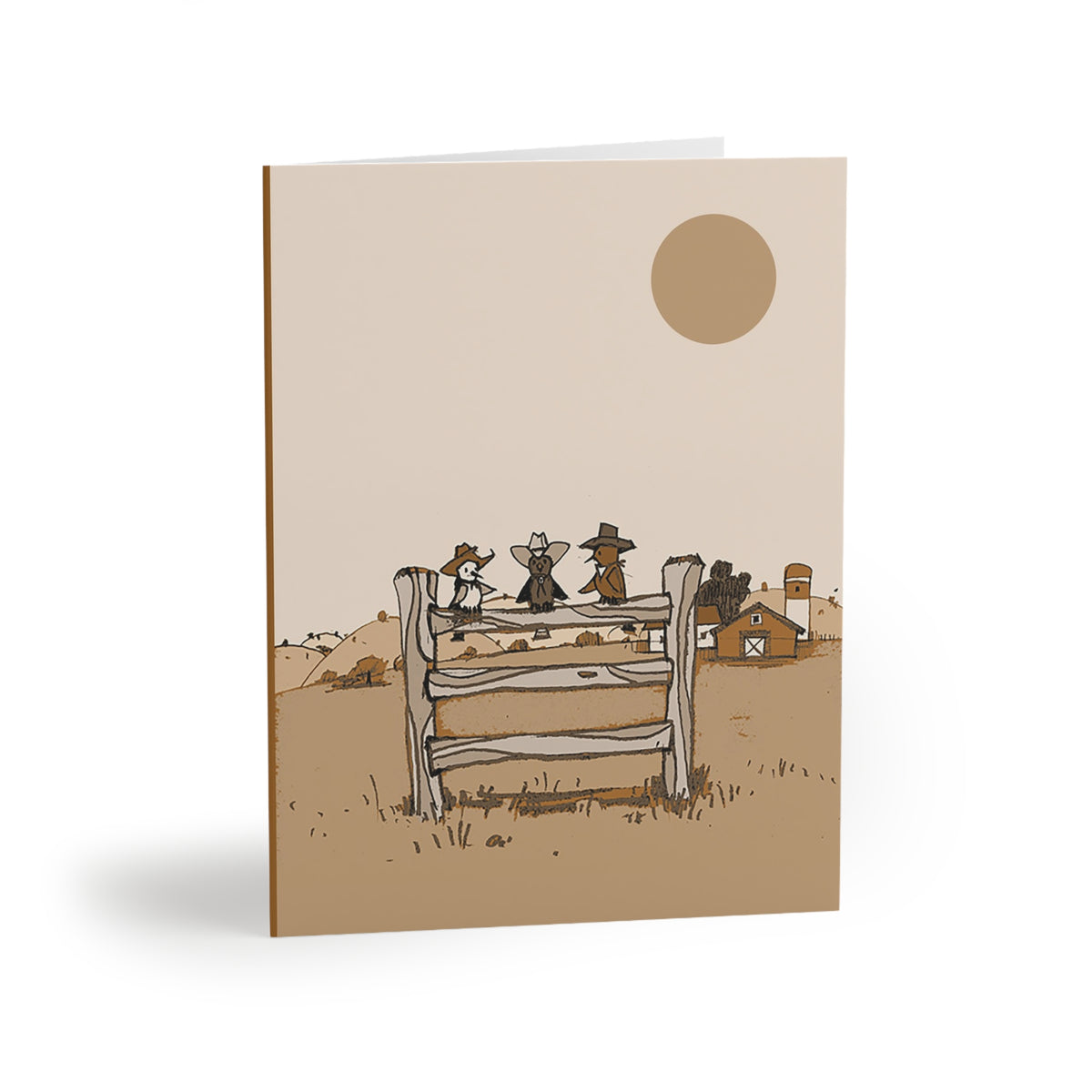 Country Friends Greeting Cards — Whimsical Farm Animal Note Cards