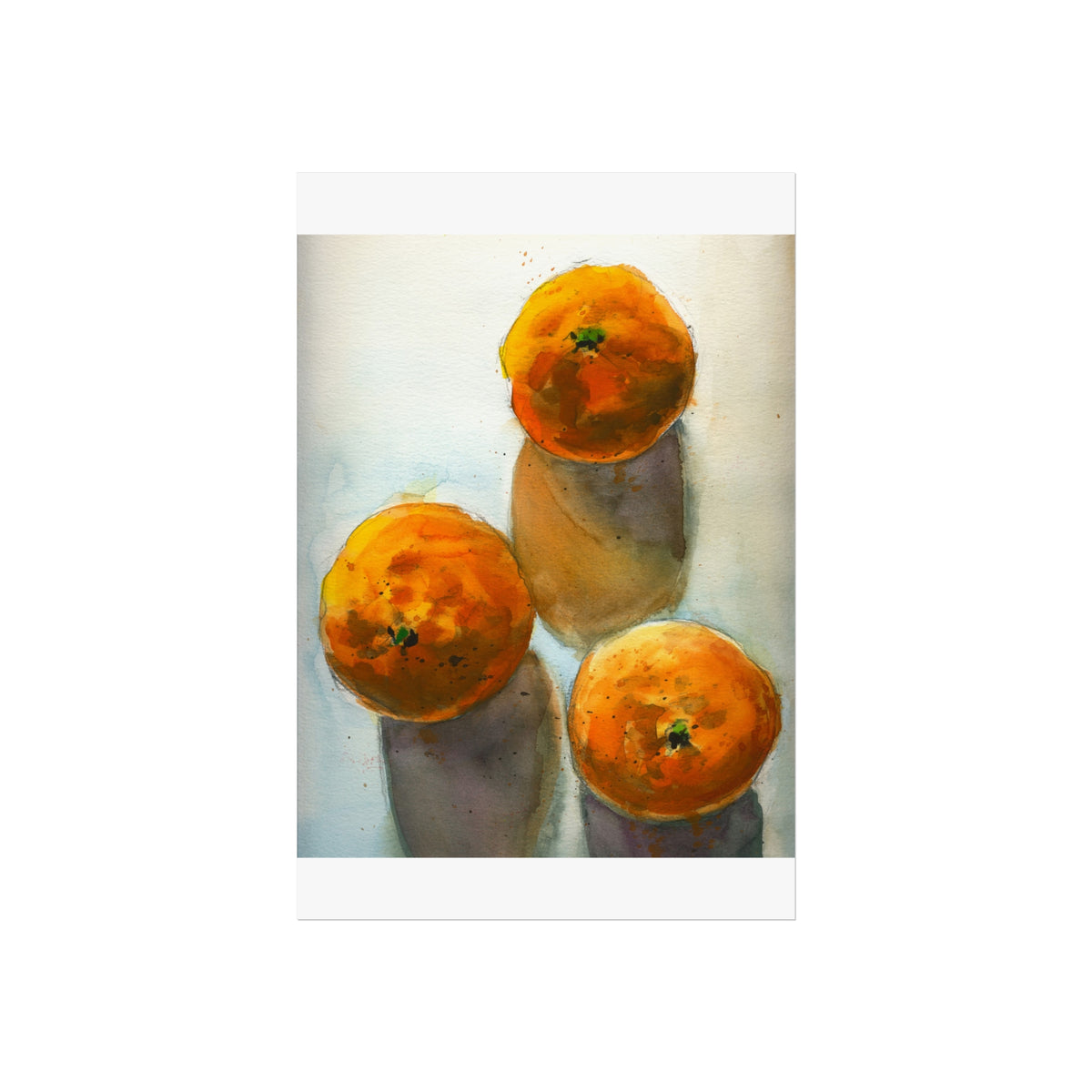 Fine Art Poster — Watercolor Oranges Still Life Print