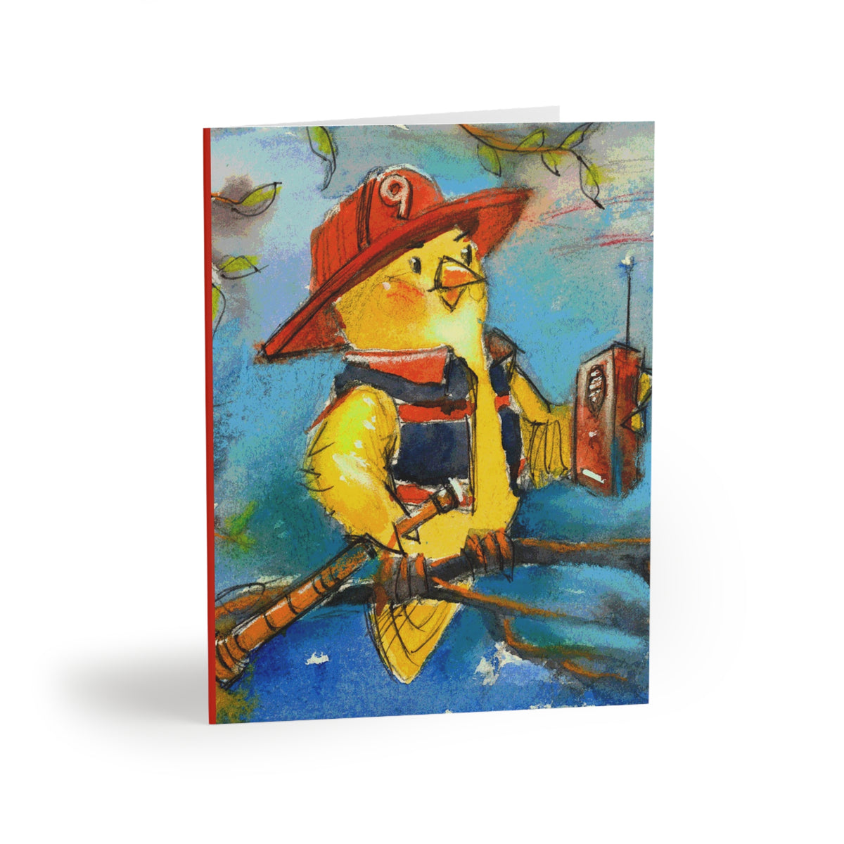 Firefighter Chick Greeting Cards — Blank Note Cards