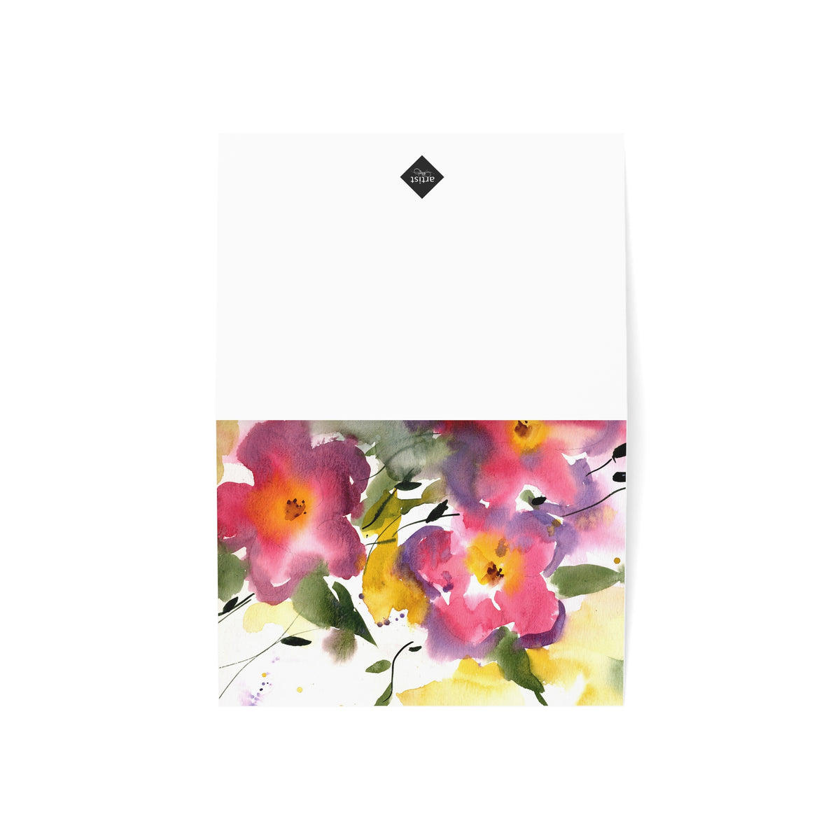 Floral Watercolor Greeting Cards — Blank Note Cards (Pack of 1, 10, 30, 50)