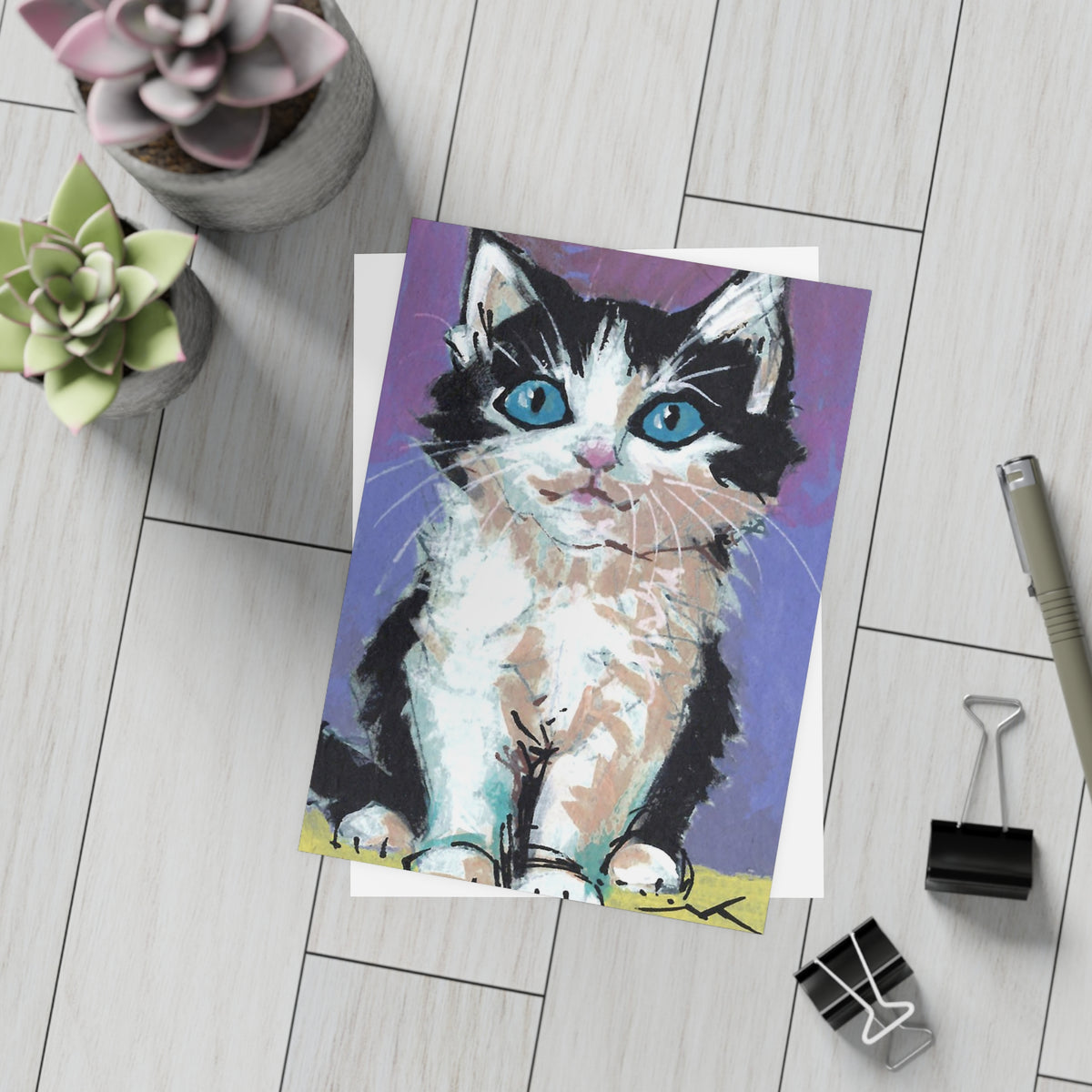 Blue Eyes-Cute Cat-Postcard Bundles (envelopes included)