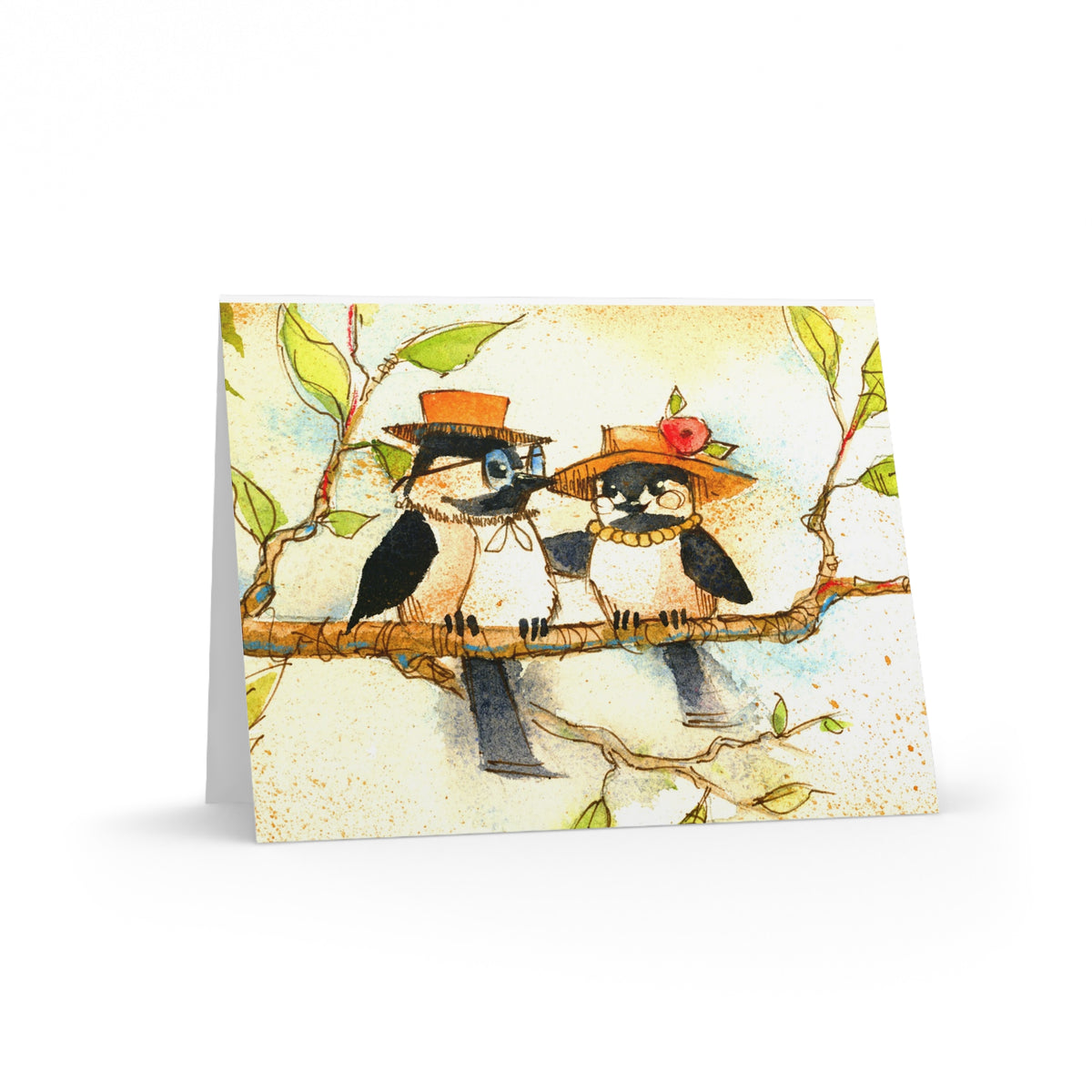Together-Greeting Cards — Whimsical Birds on Branches