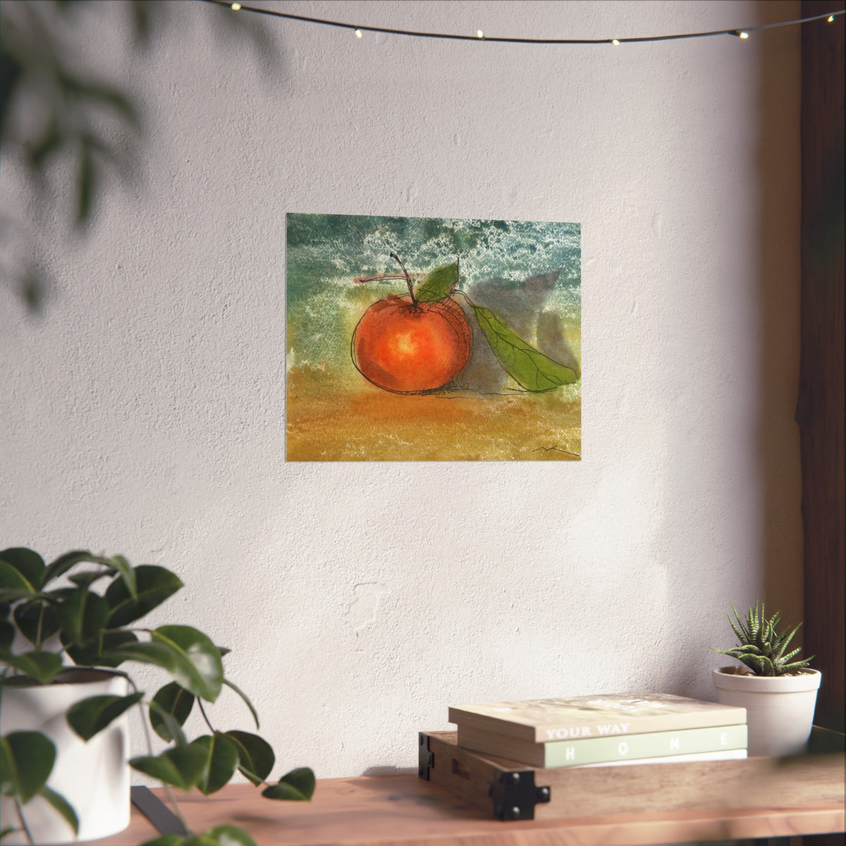 Fine Art Poster — Watercolor Orange Still Life Print