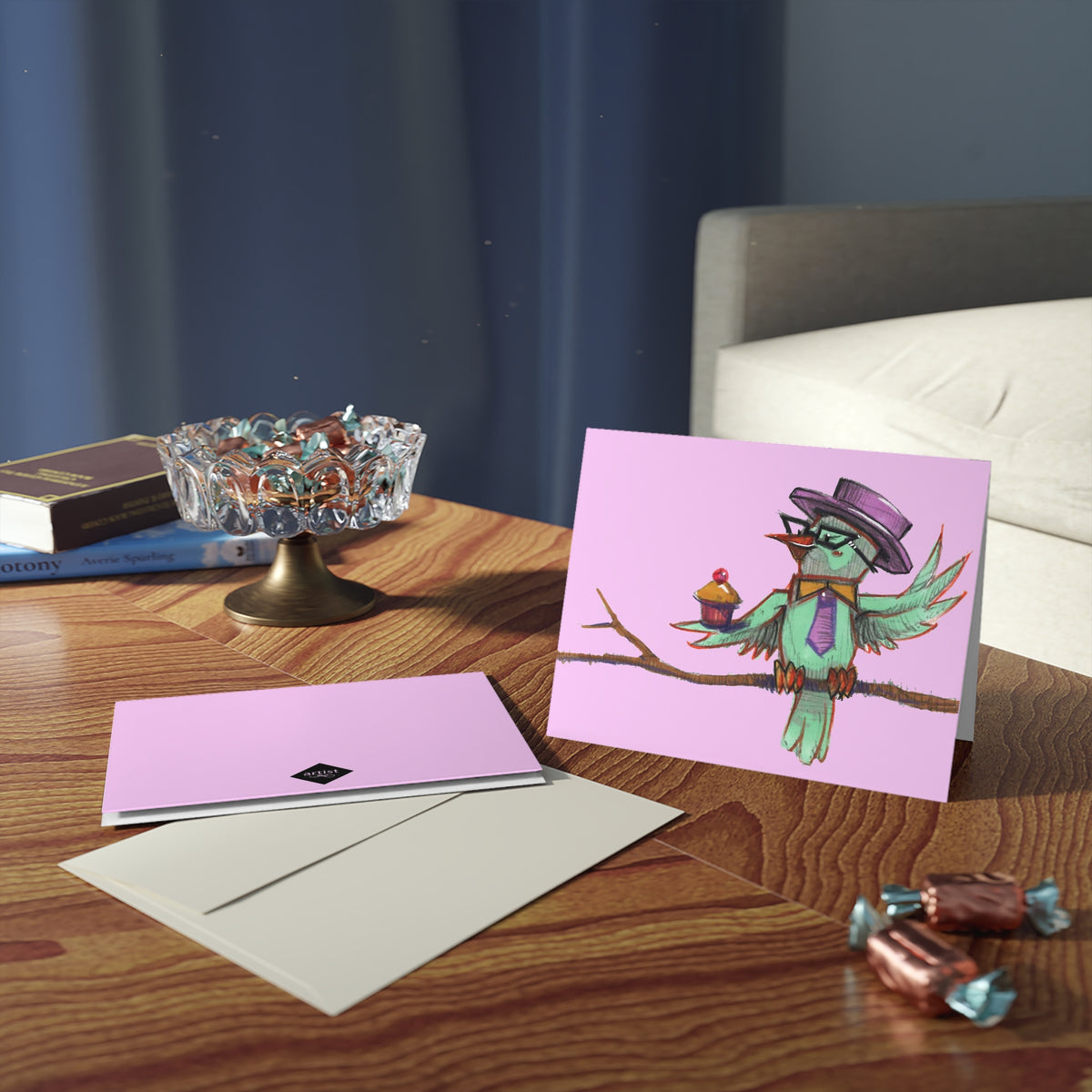 Bird in a Bowler Hat-Birthday Greeting Cards