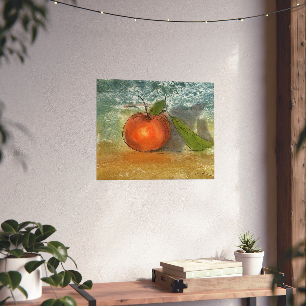 Fine Art Poster — Watercolor Orange Still Life Print