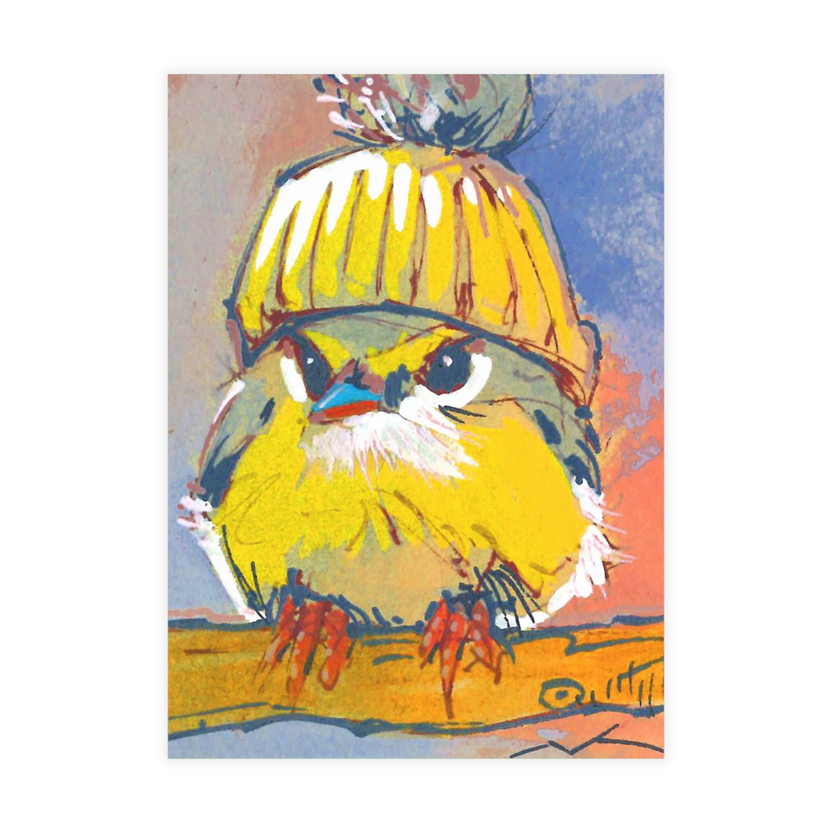 Yellow Hat-Postcard Bundles (envelopes included)