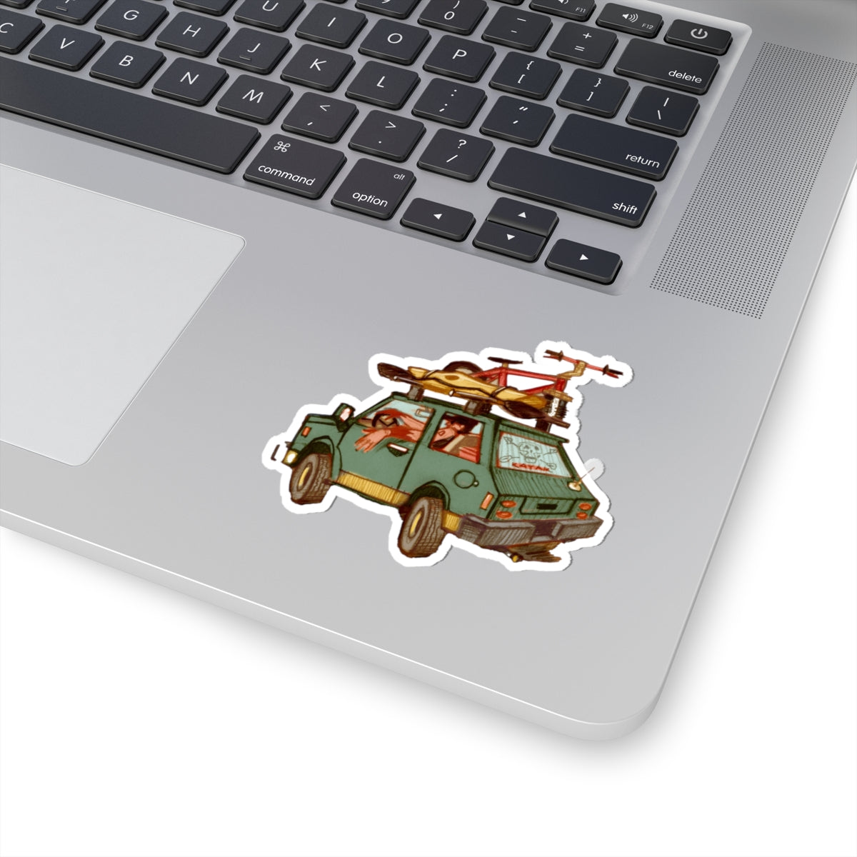 Vintage Station Wagon Road Trip Sticker — 'Road Trip' Kiss-Cut Car Decal