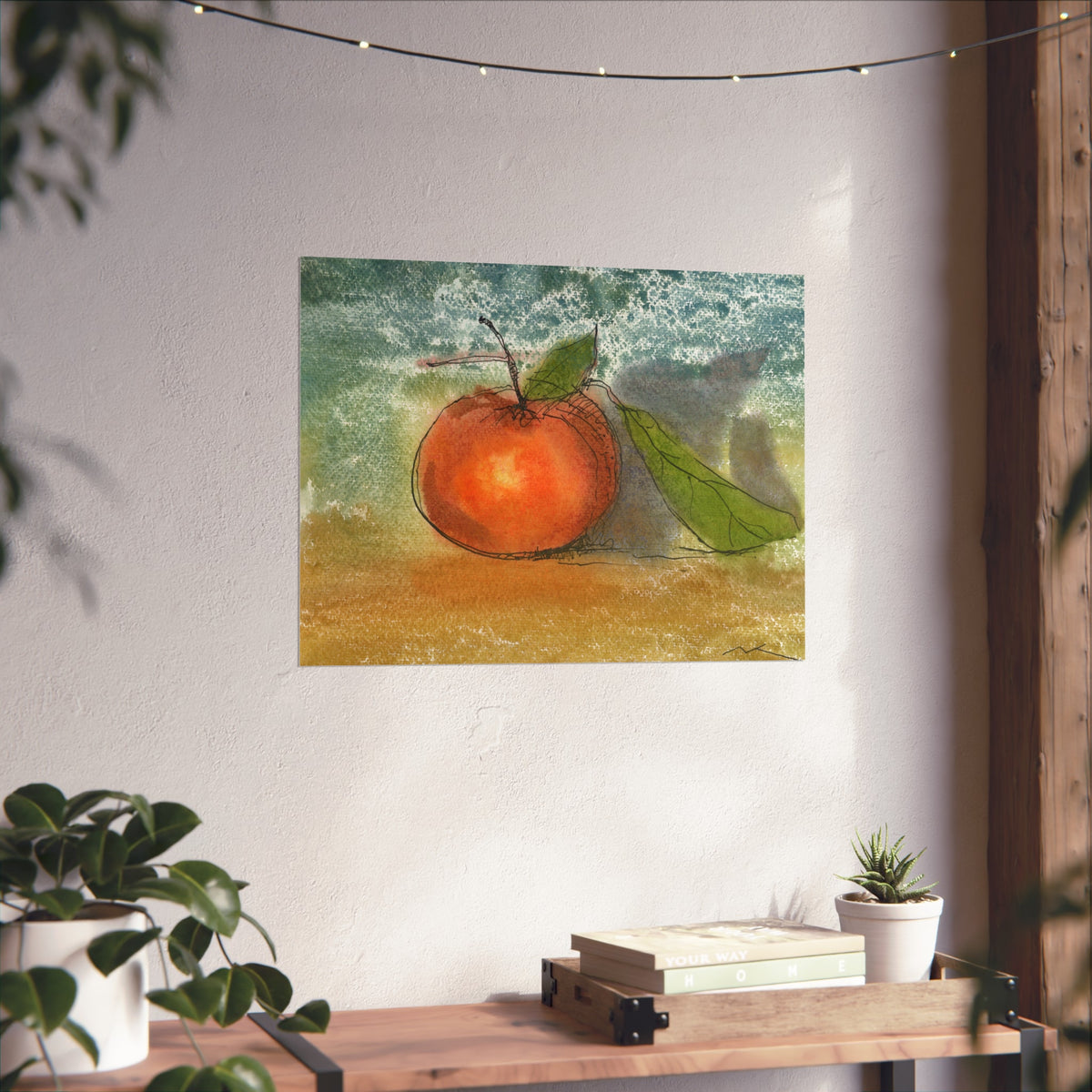 Fine Art Poster — Watercolor Orange Still Life Print
