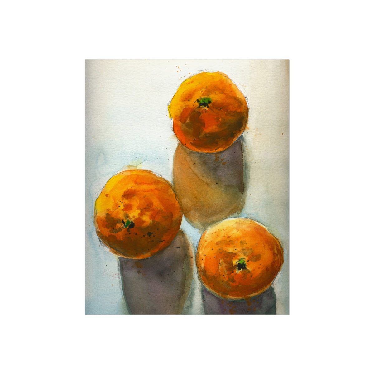 Fine Art Poster — Watercolor Oranges Still Life Print