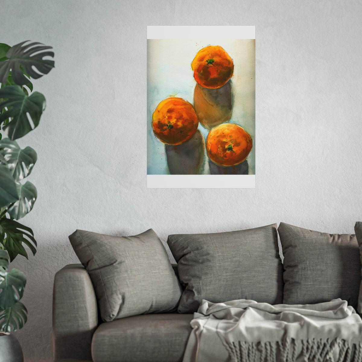 Fine Art Poster — Watercolor Oranges Still Life Print