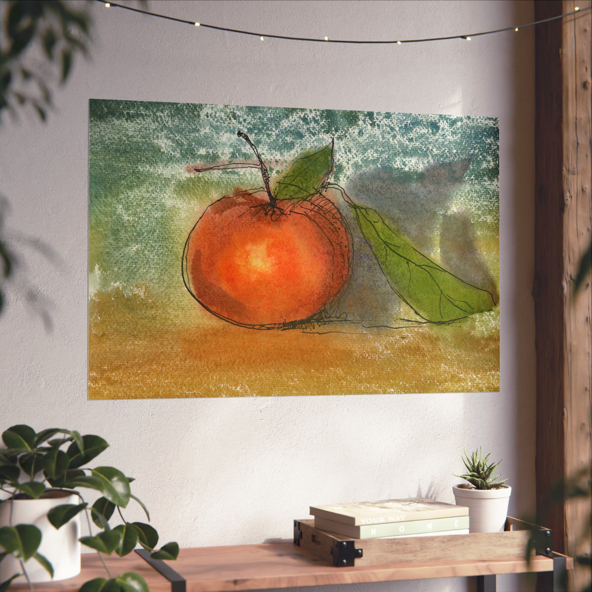 Fine Art Poster — Watercolor Orange Still Life Print