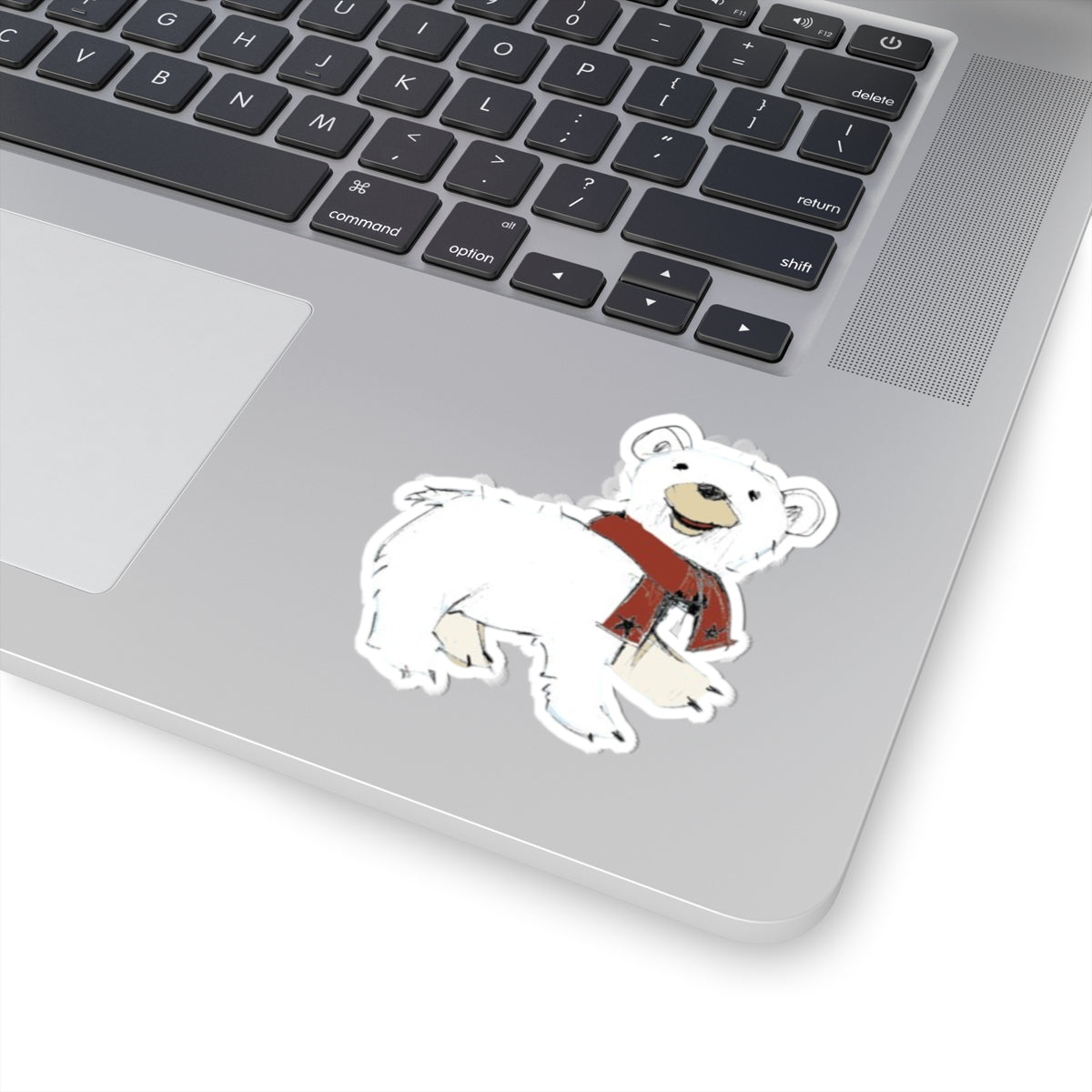 Cute Polar Bear Scarf Kiss-Cut Sticker