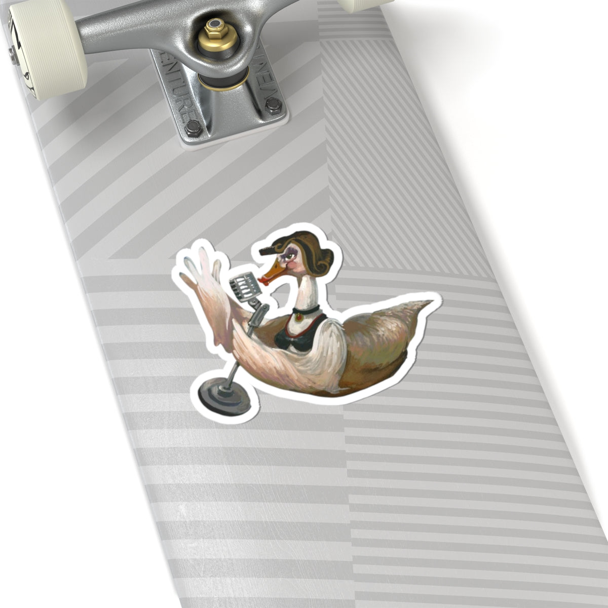 Retro Singing Goose Kiss-Cut Sticker