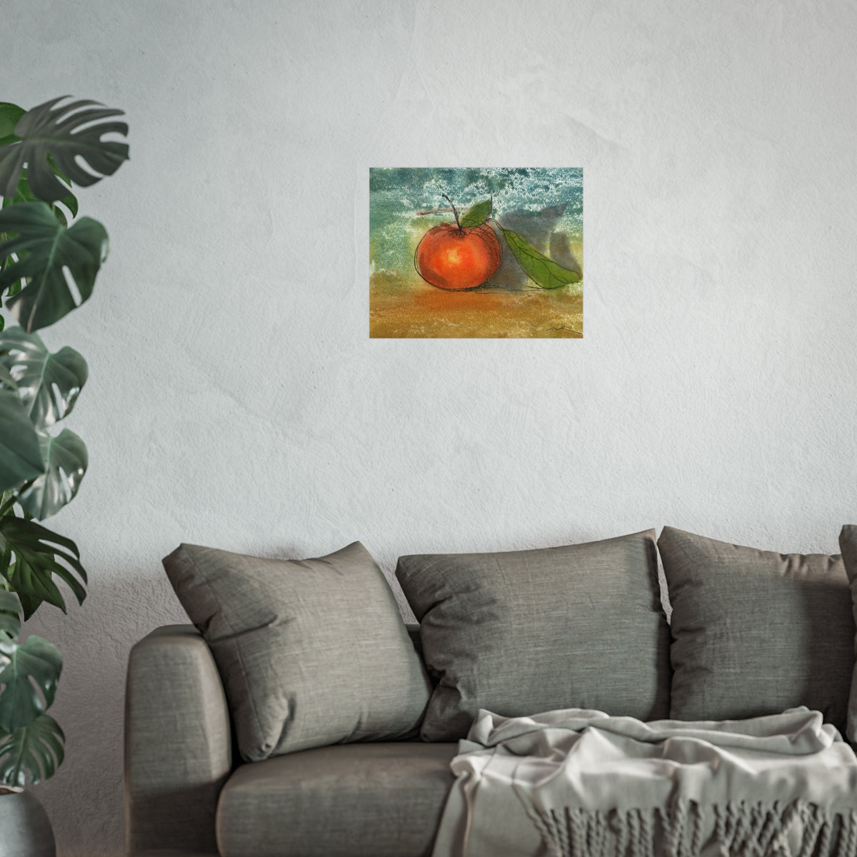 Fine Art Poster — Watercolor Orange Still Life Print