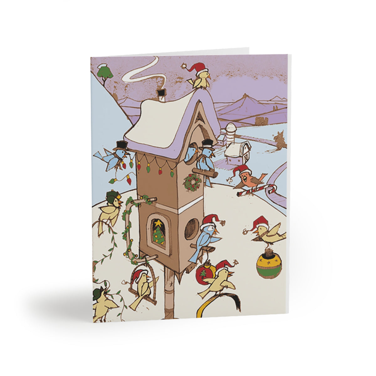 Holiday Birdhouse--Greeting Cards--Christmas Cards
