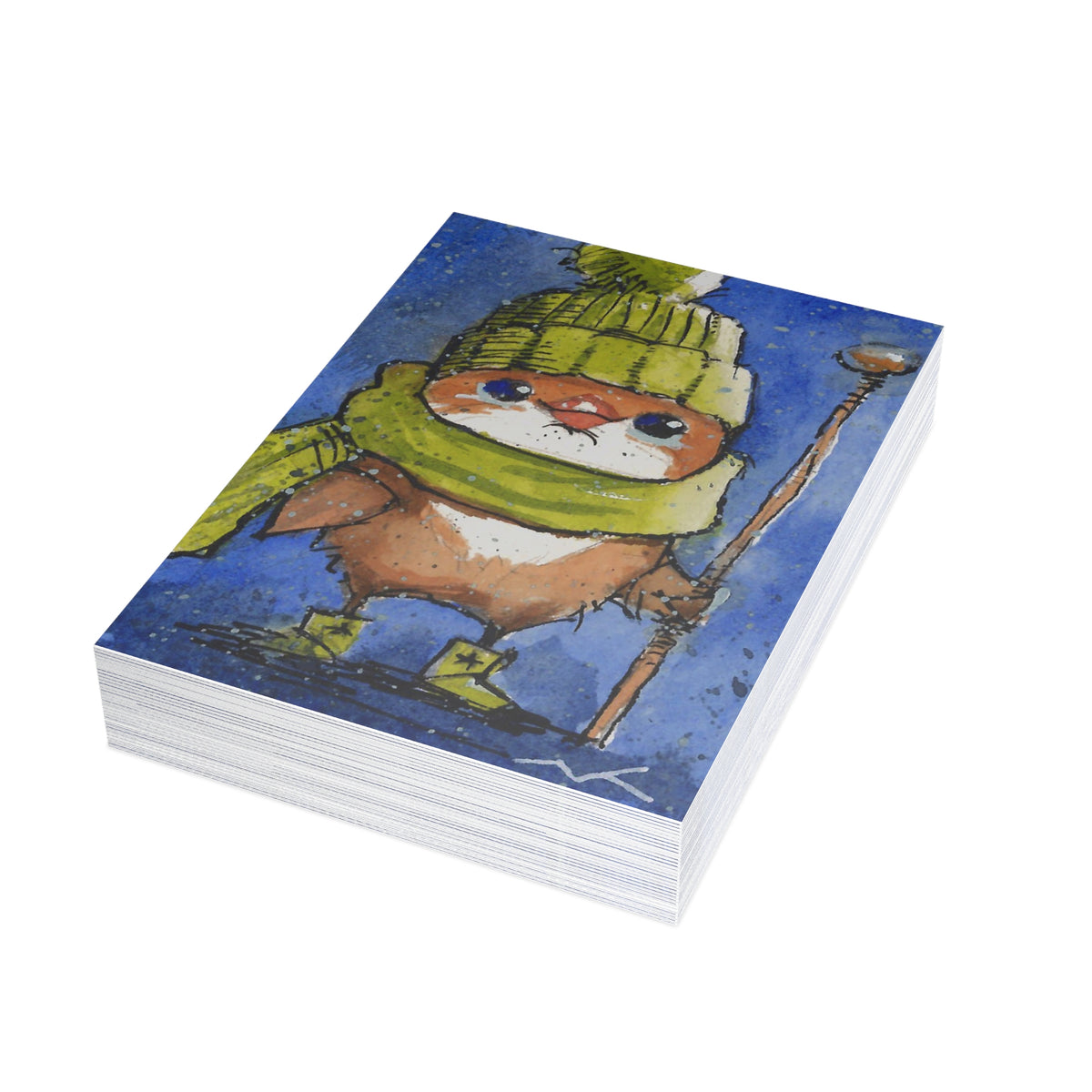 Green Scarf-Postcard Bundles (envelopes included)