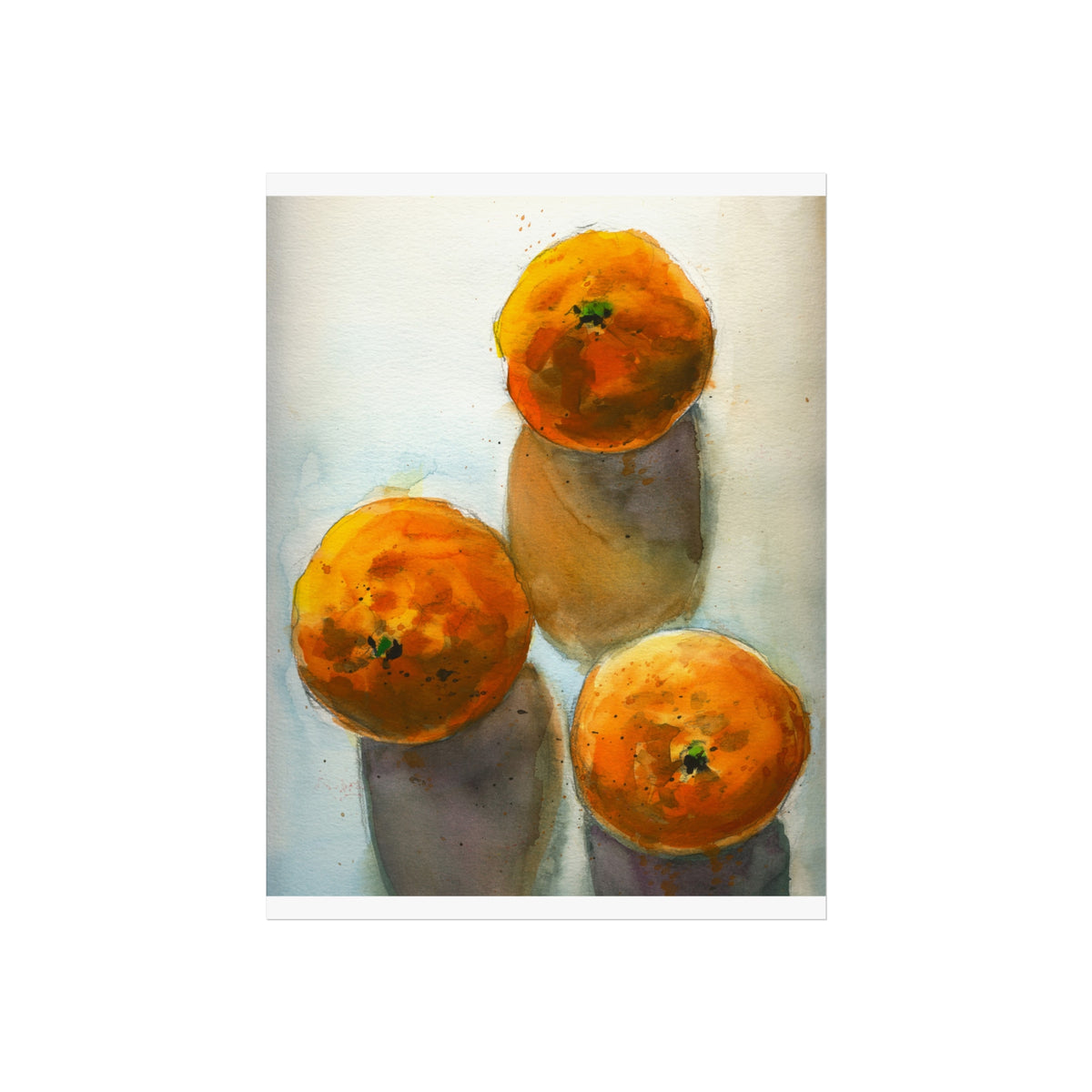 Fine Art Poster — Watercolor Oranges Still Life Print