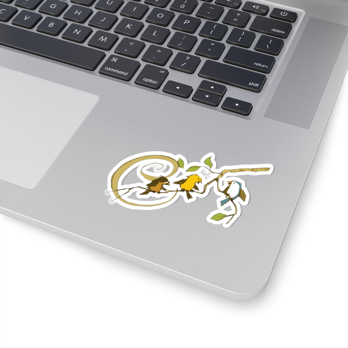 Birds and Botanical Branch Kiss-Cut Sticker
