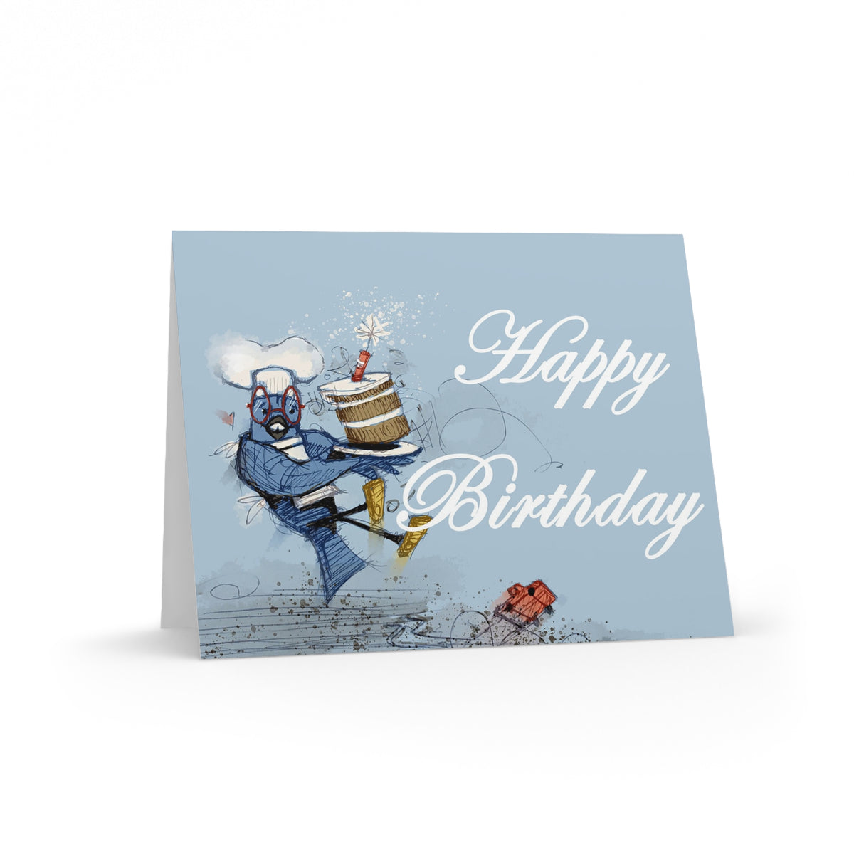 Whimsical Chef -Cartoon Birthday Greeting Cards
