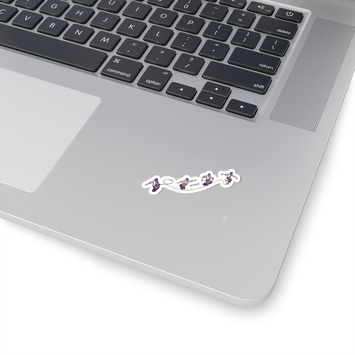 Skateboard Sequence Kiss-Cut Sticker — Retro Skate Trick Laptop Decal
