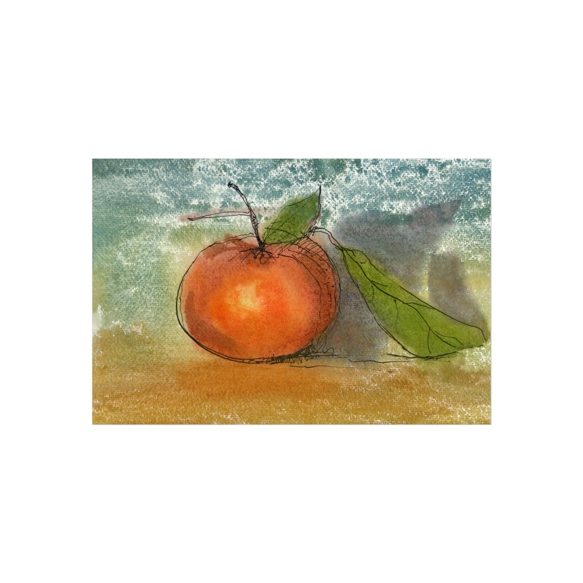 Fine Art Poster — Watercolor Orange Still Life Print