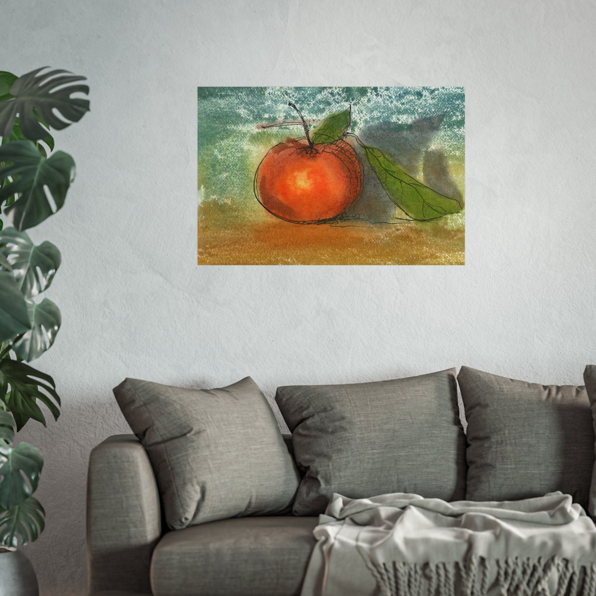 Fine Art Poster — Watercolor Orange Still Life Print