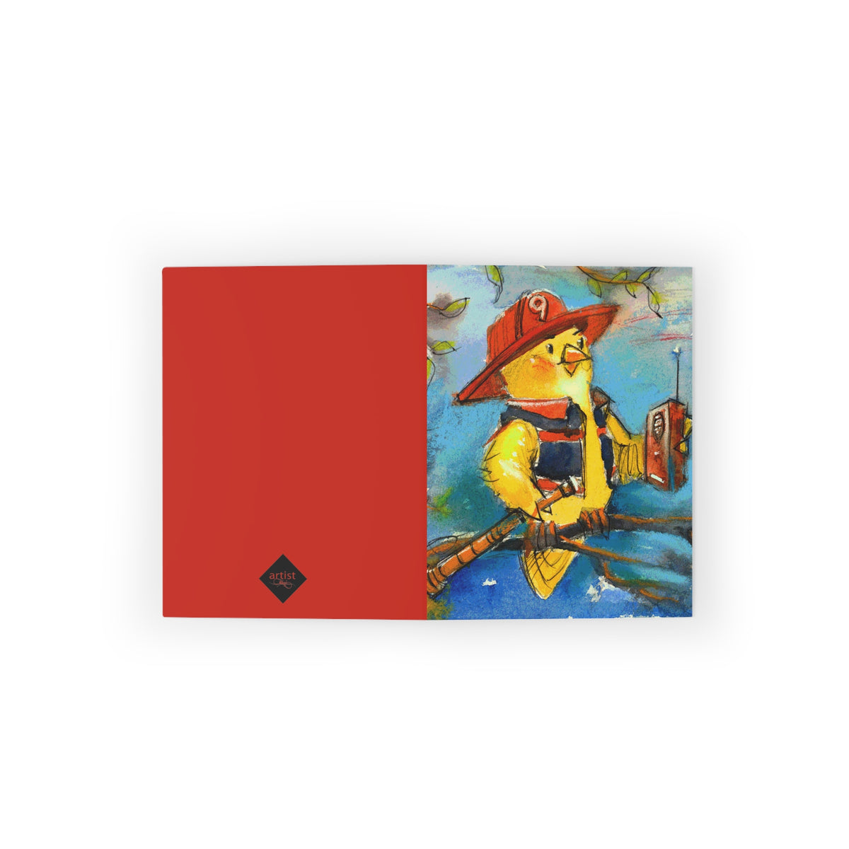Firefighter Chick Greeting Cards — Blank Note Cards