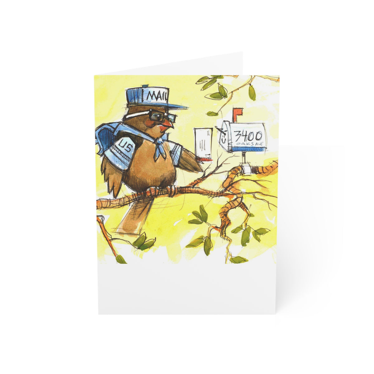 Postal Owl Greeting Cards — Blank Note Cards for Mail Lovers (1/10/30/50 pcs)